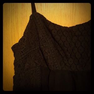 Smocked Torrid boho crocheted babydoll black 0